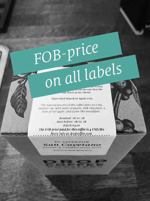 Price on label - ensure the coffee you drink is economically sustainable